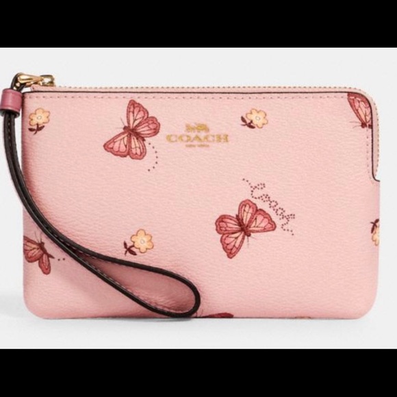 Coach Handbags - Coach Corner Zip Wristlet in Butterfly Print
